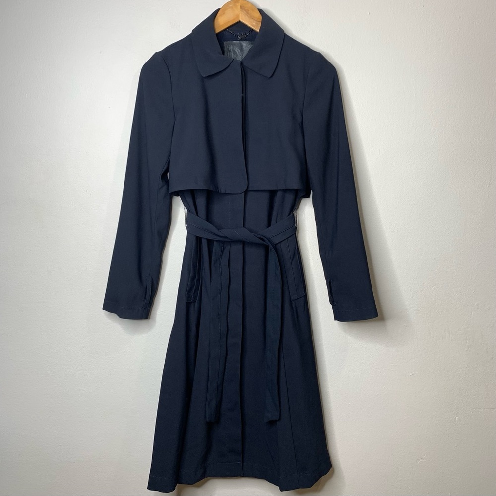 Dawn Levy Navy Trench Coat